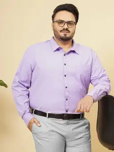 Hardsoda by The Indian Garage Co Men Micro Checks Opaque Checked Formal Shirt