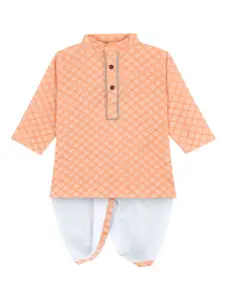 BAESD Boys Ethnic Motifs Printed Regular Kurta with Dhoti Pants