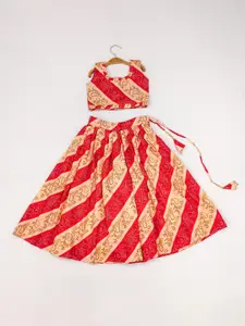 BAESD Girls Printed Ready to Wear Lehenga &