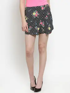 Purple State Floral Printed Mini Skort