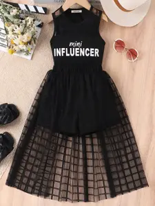 INCLUD Girls Printed Top with Skirt