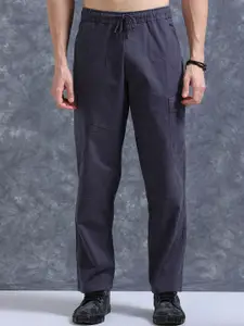 The Roadster Lifestyle Co Cotton Relaxed-Fit Cargos Trousers