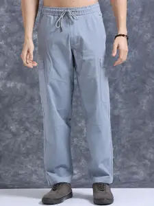 The Roadster Lifestyle Co Cotton Relaxed-Fit Cargos Trousers