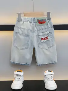 StyleCast x Revolte Boys Blue Mildly Distressed Heavy Fade Jeans