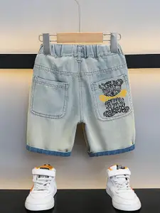 StyleCast x Revolte Boys Blue Clean Look Heavy Fade Jeans