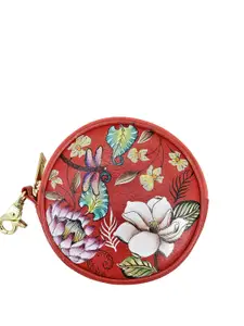 Anuschka Floral Printed Leather Zip Around Wallet