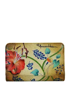 Anuschka Floral Printed Leather Two Fold Wallet