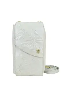 Anuschka Women Floral Printed Leather Envelope