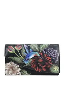 Anuschka Women Floral Printed Leather Envelope