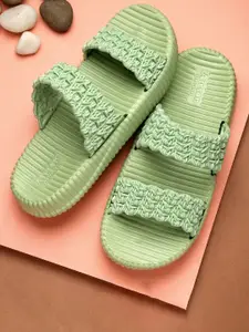 Airson Women Self Design Slip On Sliders