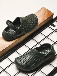 HRX by Hrithik Roshan Men Olive Green Rubber Clogs