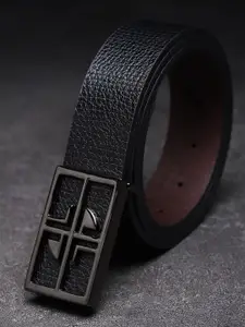 WINSOME DEAL Men Push Pin Textured Formal Belt