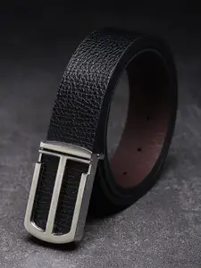 WINSOME DEAL Men Push Pin Textured Formal Belt