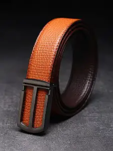 WINSOME DEAL Men Push Pin Textured Formal Belt