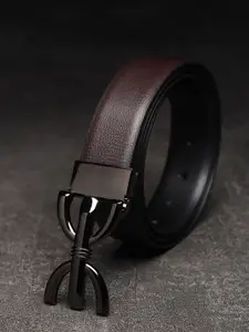 WINSOME DEAL Men Push Pin Textured Formal Belt