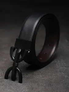 WINSOME DEAL Men Push Pin Textured Formal Belt