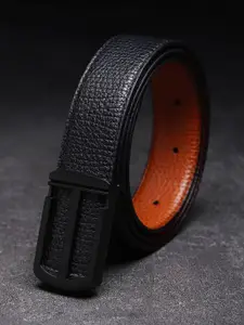 WINSOME DEAL Men Push Pin Textured Formal Belt