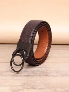 WINSOME DEAL Men Push Pin Textured Formal Belt