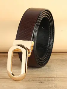 WINSOME DEAL Men Push Pin Textured Formal Belt