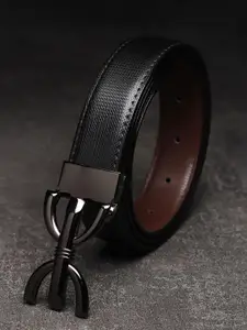 WINSOME DEAL Men Push Pin Textured Formal Belt