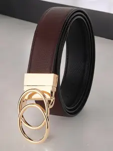 WINSOME DEAL Men Push Pin Textured Formal Belt