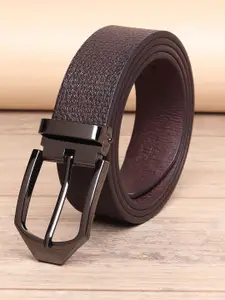 WINSOME DEAL Men Tang Textured Formal Belt