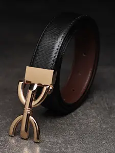 WINSOME DEAL Men Push Pin Textured Formal Belt