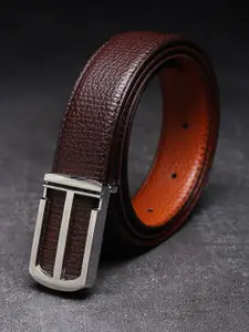 WINSOME DEAL Men Push Pin Textured Formal Belt