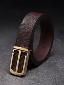 WINSOME DEAL Men Push Pin Textured Formal Belt