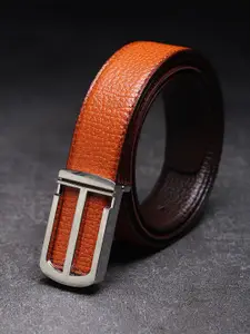 WINSOME DEAL Men Textured Push Pin Formal Belt