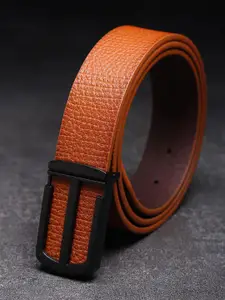 WINSOME DEAL Men Textured Push Pin Formal Belt