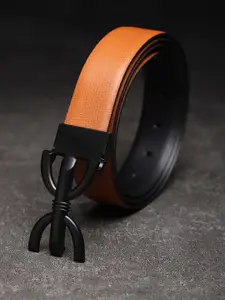 WINSOME DEAL Men Push Pin Textured Formal Belt