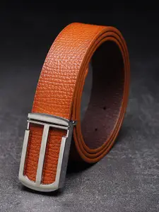 WINSOME DEAL Men Push Pin Textured Formal Belt