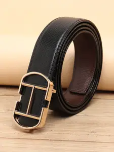 WINSOME DEAL Men Push Pin Textured Formal Belt