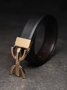 WINSOME DEAL Men Push Pin Textured Formal Belt