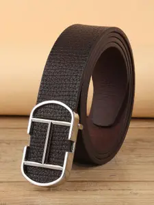 WINSOME DEAL Men Push Pin Textured Formal Belt