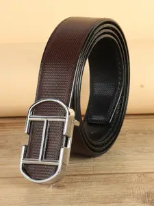 WINSOME DEAL Men Textured Push Pin Formal Belt