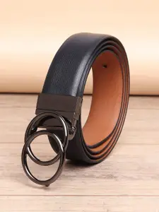 WINSOME DEAL Men Push Pin Textured Formal Belt