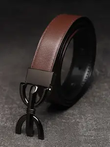 WINSOME DEAL Men Push Pin Textured Formal Belt