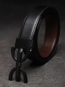 WINSOME DEAL Men Push Pin Textured Formal Belt