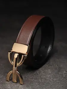 WINSOME DEAL Men Push Pin Textured Formal Belt