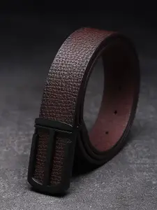 WINSOME DEAL Men Textured Push Pin Formal Belt