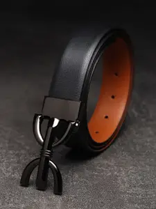 WINSOME DEAL Men Push Pin Textured Formal Belt