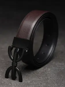 WINSOME DEAL Men Push Pin Textured Formal Belt