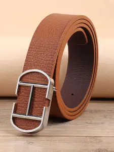 WINSOME DEAL Men Push Pin Textured Formal Belt