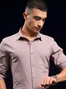 HIGHLANDER Men Rose Sulphur Washed Casual Shirt