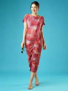 Globus Printed Sheath Midi Dress