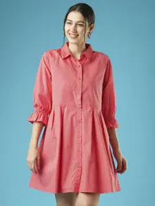 Globus Shirt Collar A-Line Dress