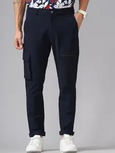 British Club Men Slim Fit Low-Rise Cargos