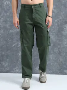 The Roadster Lifestyle Co Relaxed Fit Cotton Cargo Trousers